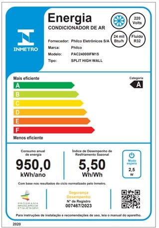 Ar Condicionado Hi Wall Eco Philco Inverter 24.000 Btus Frio 220v R-32