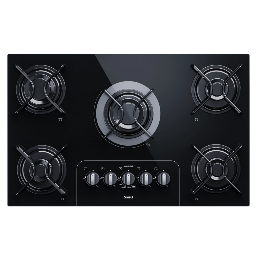 Cooktop 5 bocas Consul com controle fácil e acendimento automático - CD075AE BIVOLT