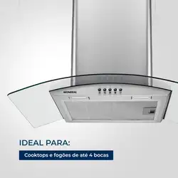 Coifa de Parede Mondial CF60-01 COIFA DE PAREDE-220V-INOX