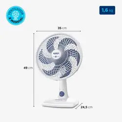 Ventilador de Mesa Mondial - 06 Pás - VSP-30-W VENT 30CM VSP-30-W 220V/60HZ SUPER POWER