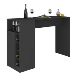 Bancada Balcão/Mesa de Cozinha com Adega e 1 Porta Multimóveis MP2144 Preto