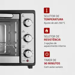 Forno Elétrico Mondial Grand Family II FR-18 FORNO ELÉTRICO-220V-PRETO