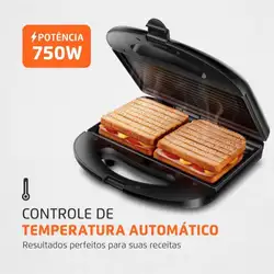 Sanduicheira Mondial Master Grill S-20 Preto/Inox 220V