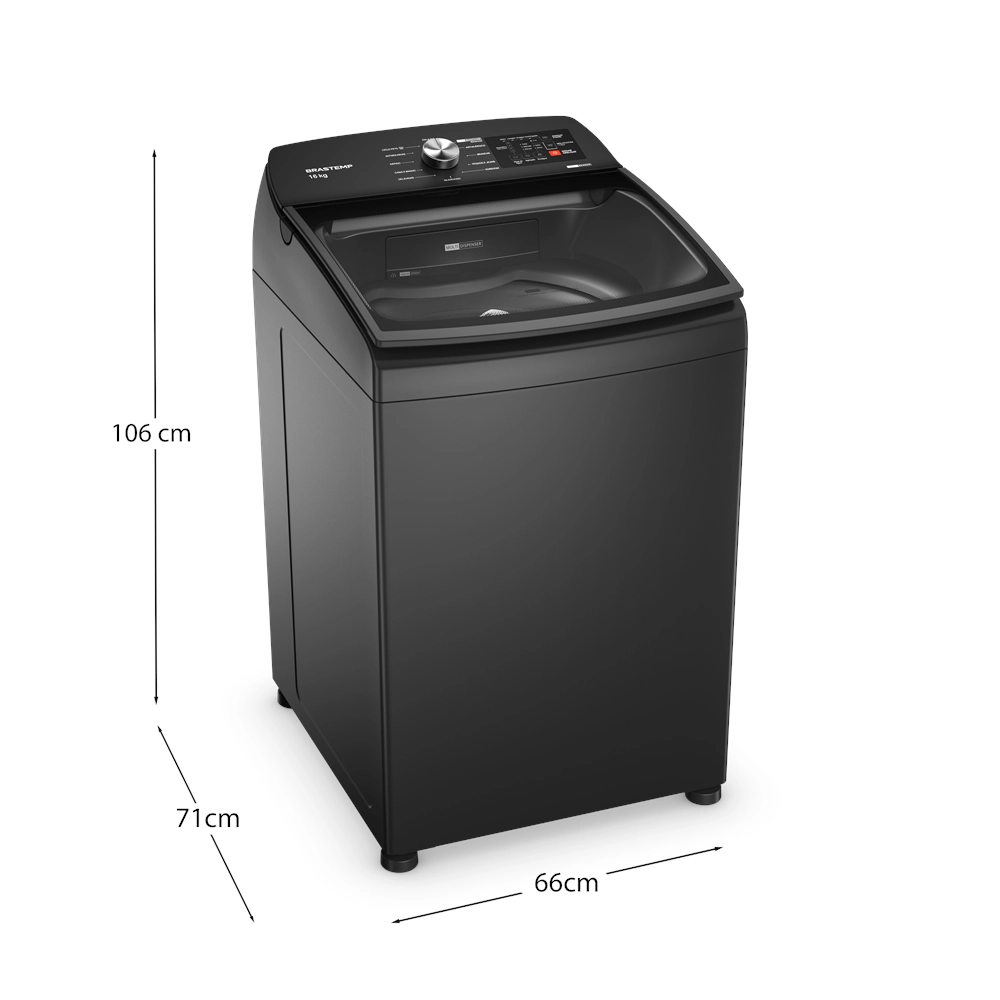 Máquina de Lavar Brastemp 16kg Cinza Platinum com Tecnologia Flex Wash e Ciclo Tira Manchas Advanced - BWY16A9 220v