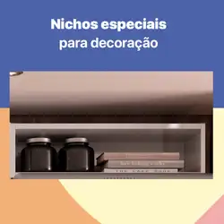 Cozinha de Aço Compacta Telasul Rubi Rosé C/ Nicho Aéreo 4 Peças Telasul