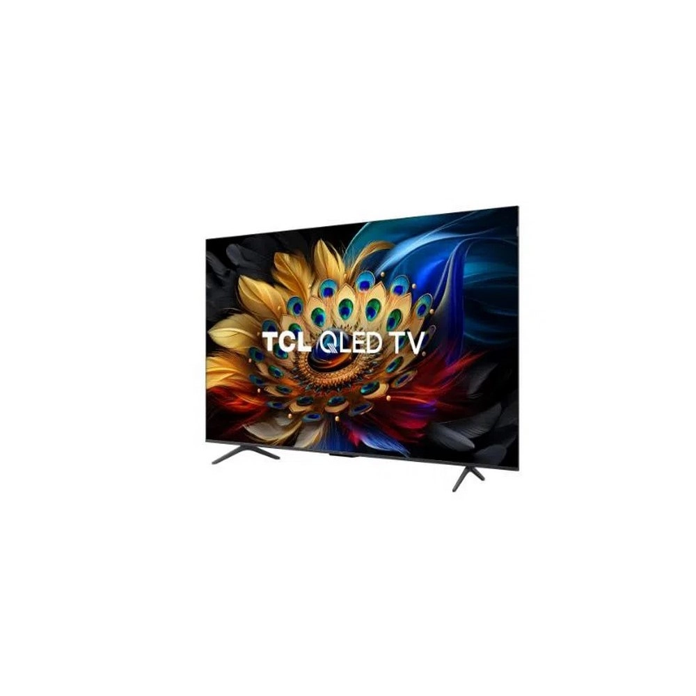 TV QLED Smart 55" TCL 55C655 Ultra HD 4K Google TV 3 HDMI 1 USB Comando de Voz Chumbo Bivolt