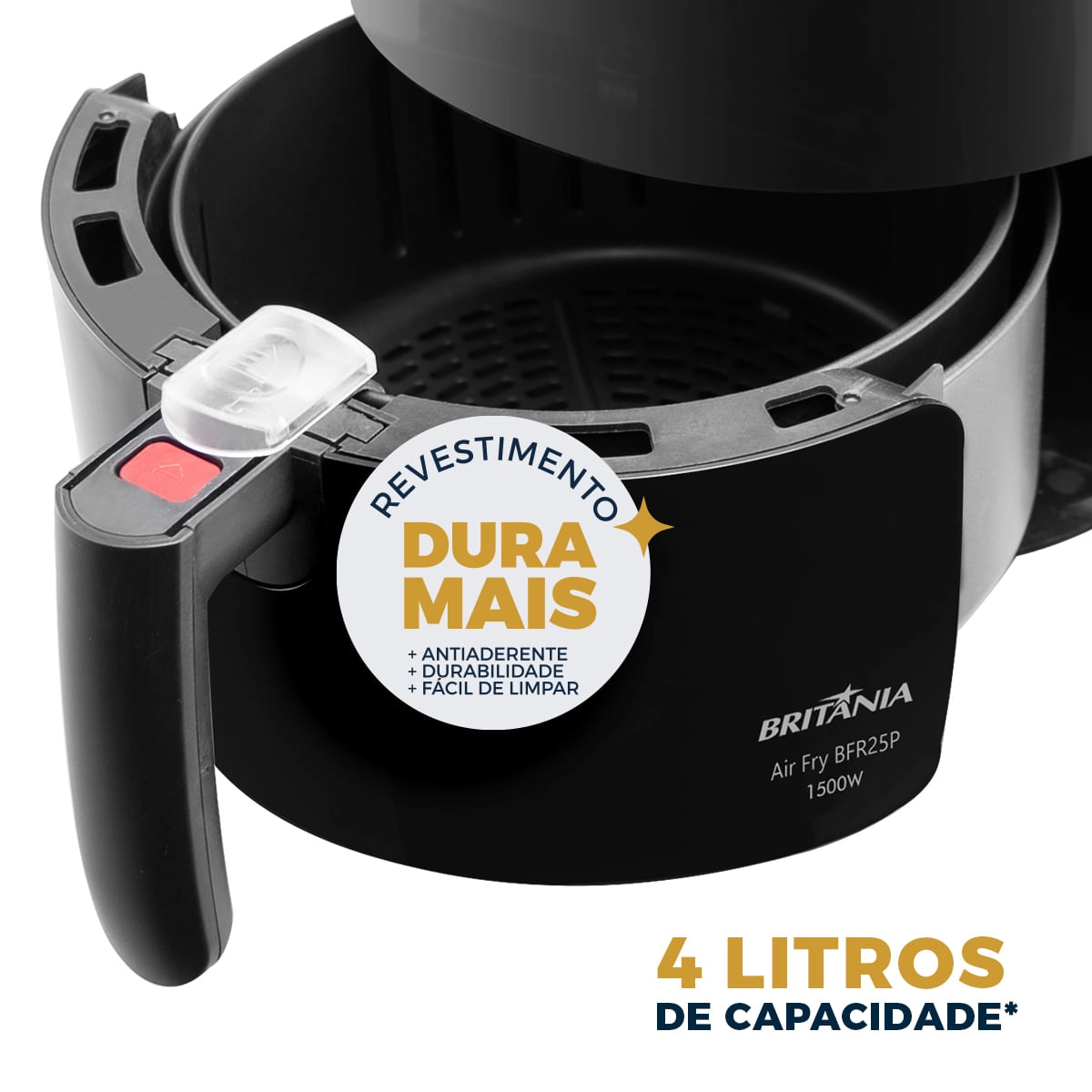 Fritadeira Air Fry Britânia BFR25P Air Flow 3,5L 1500W 220V