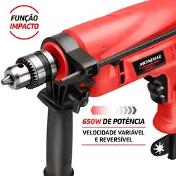 Furadeira de Impacto Mondial Power Tools NFFI-07 FURADEIRA-220V-VERMELHO