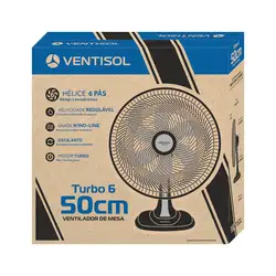 Ventilador de Mesa Ventisol 50CM Mega Turbo Premium 2147 6P Bronze 220V
