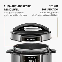 Panela de Pressão Elétrica Mondial  Digital Master Cooker PE-38