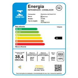 Geladeira/Refrigerador Cycle Defrost Electrolux 260L Branco (DC35A) 220V