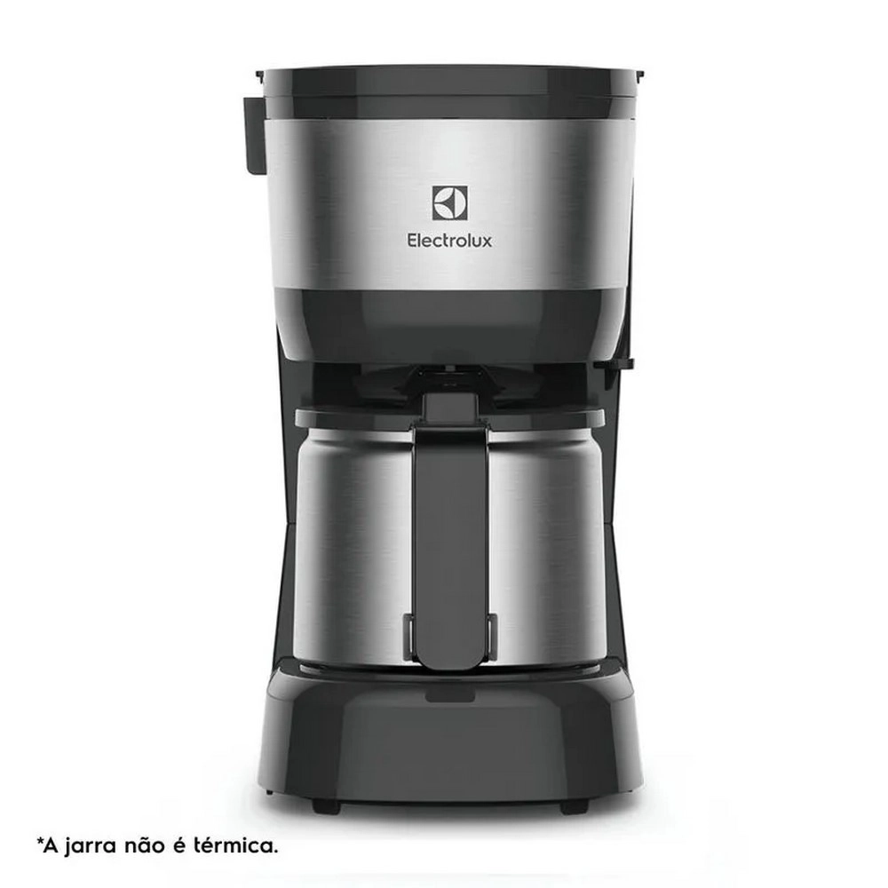 Cafeteira Elétrica Electrolux Efficient ECM12 15 Xícaras Jarra Inox Preto/Inox 220V