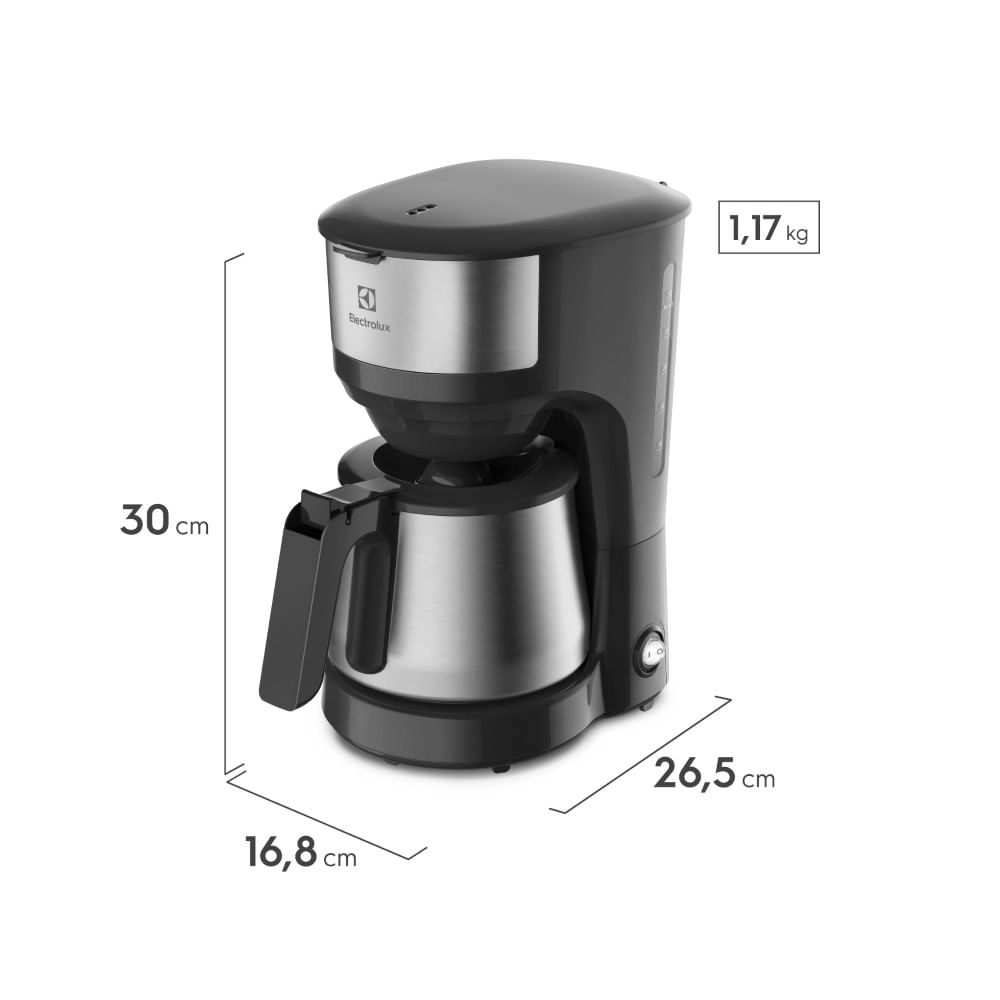 Cafeteira Elétrica Electrolux com Jarra Inox 30 Xícaras Efficient (ECM22) 220V