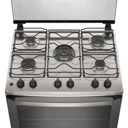 Fogão 5 bocas Electrolux Cinza Efficient com Mesa Inox, PerfectCook e VaporBake (FE5IC) Bivolt