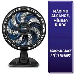 Ventilador de Mesa Arno 40CM X-treme 7 VE70 VE3700B4 7 Pas 150W Preto 220V