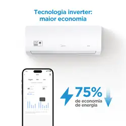 Ar condicionado Split Hi Wall Inverter Midea Xtreme Save Connect 9.000 Btus Frio 220v R-32