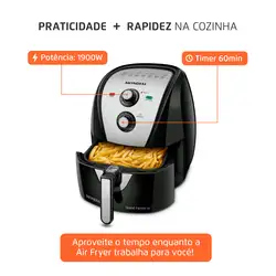 Fritadeira Sem Óleo Air Fryer 6 Litros AFN-60-BI Mondial