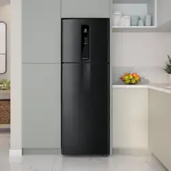 Geladeira Electrolux Frost Free Duplex Efficient com Autosense Cor Black Inox Look 390l (IF43B) 220V