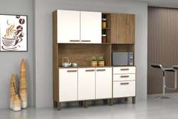 Kit Cozinha 1.80M Treviso Plus 7 Portas 15/12 Cinamomo/Off A200XL180XP40 Josan