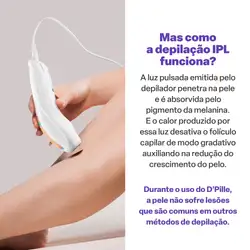 Depilador Por Luz Pulsada IPL - D'Pille - Multilaser - HC212 HC212