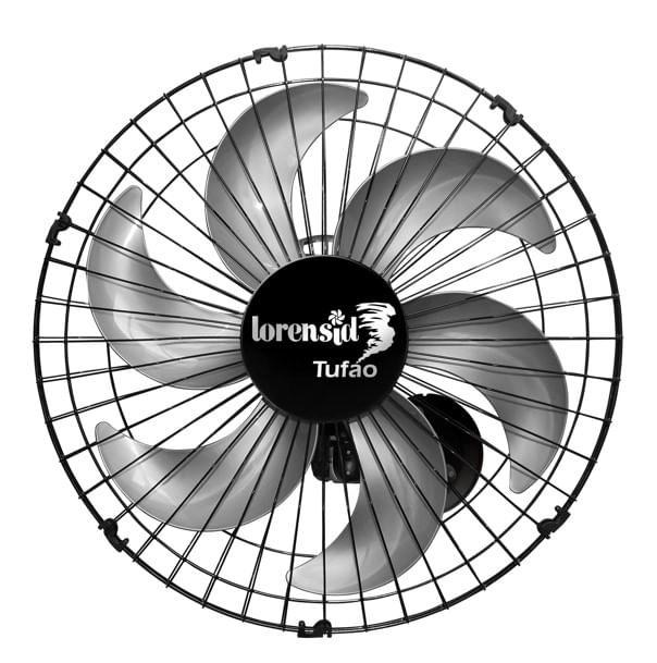 Ventilador de Parede Tufão 50Cm Loren Sid Preto Bivolt