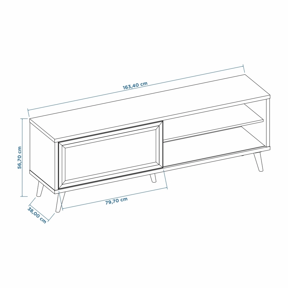 Rack 1.63M Bancada NT1175 Para Tv Até 60 Freijo/Off White A57XL163XP38 33KG Notável