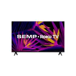 TV LED Smart 32" SEMP 32R6610 Roku TV Controle por Aplicativo, 3 HDMI, 1 USB, Preta Bivolt