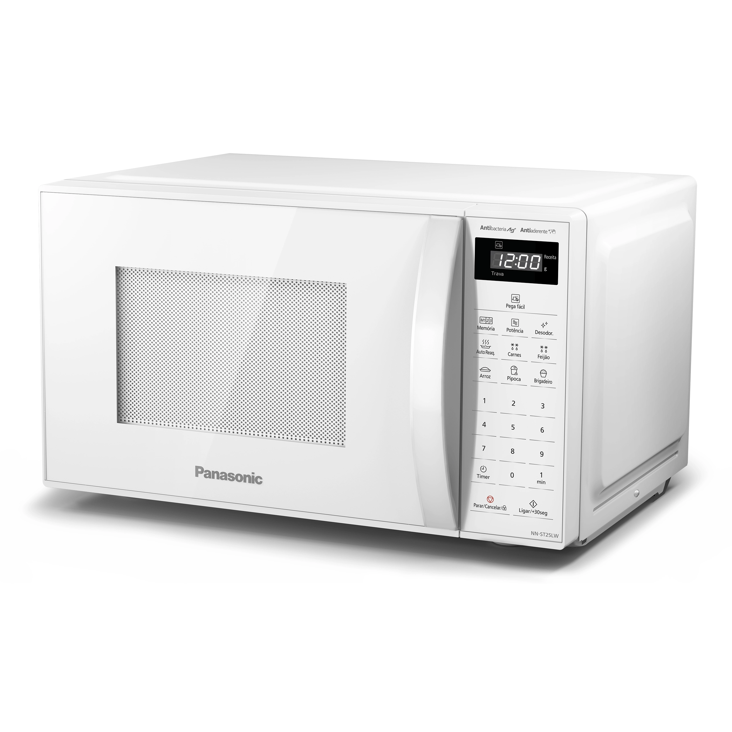 Microondas Panasonic Tecnologia Antibactéria AG 21L Branco - NN-ST25LWRU 220v