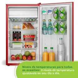 Frigobar Consul Retrô 117 Litros Vermelho Carmim - CRA12AV 220v