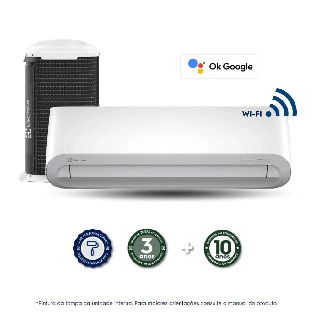 Ar-Condicionado Electrolux Split 18.000 BTUs Color Adapt Quente/Frio com Wi-fi (YI18R/YE18R) Ar-condicionado Electrolux Color Adapt Wi-fi 18.000 BTUs Quente/Frio (YI18R/YE18R)