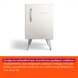 Frigobar Brastemp Retrô 76 Litros Classic White - BRA08HB 220V