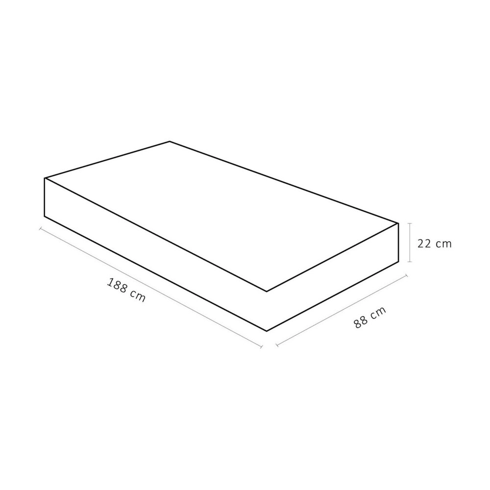 Colchão Physical Mega Resistente Solteiro (88x188x22) - Suporte ideal para pessoas até 90kg Ortobom