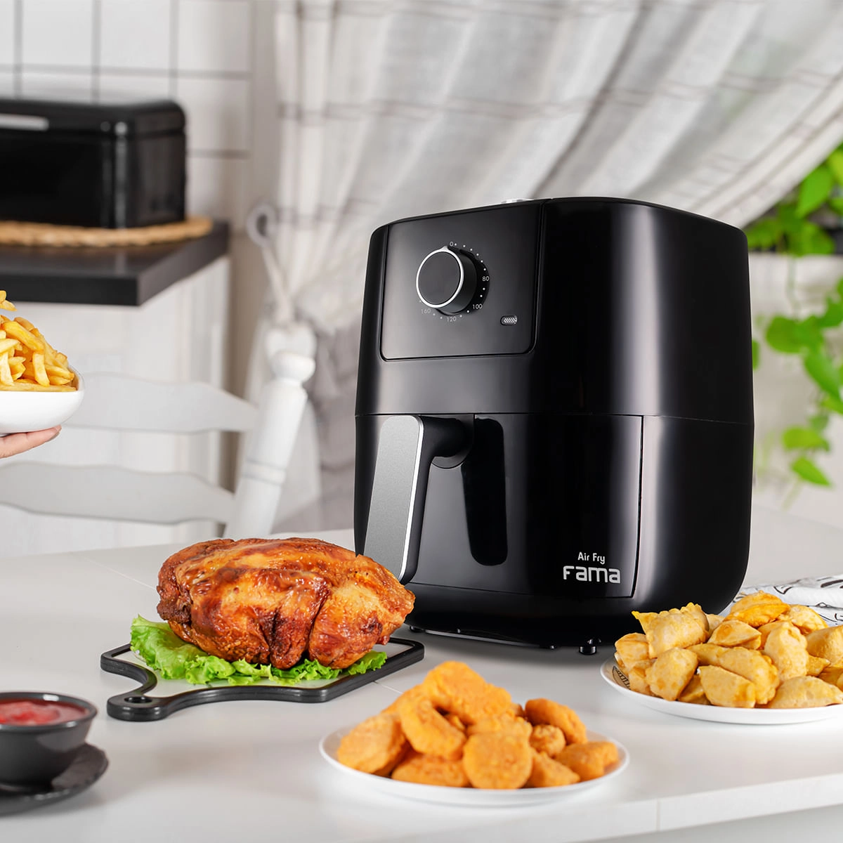 Fritadeira Air Fry Fama FFR27P 3L Timer 1300W Preta 220V