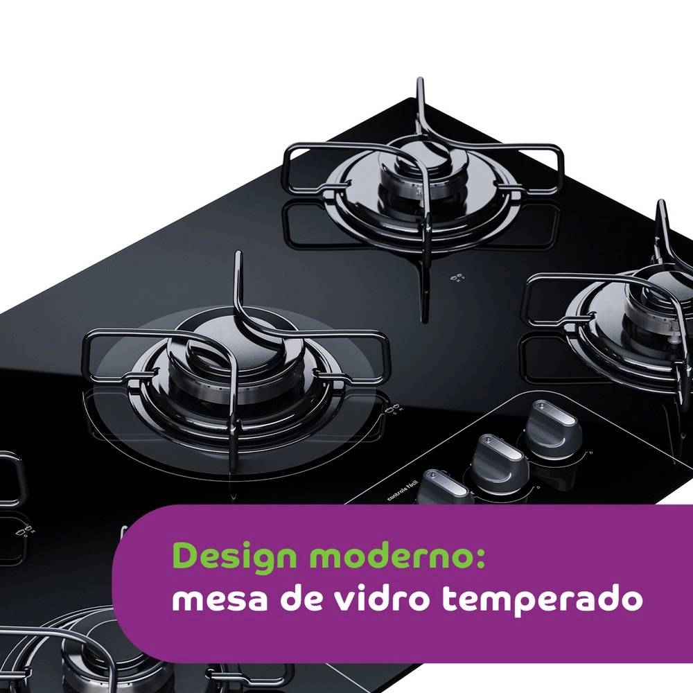 Cooktop 5 Bocas Consul CD075AE Facilite Preto Bivolt