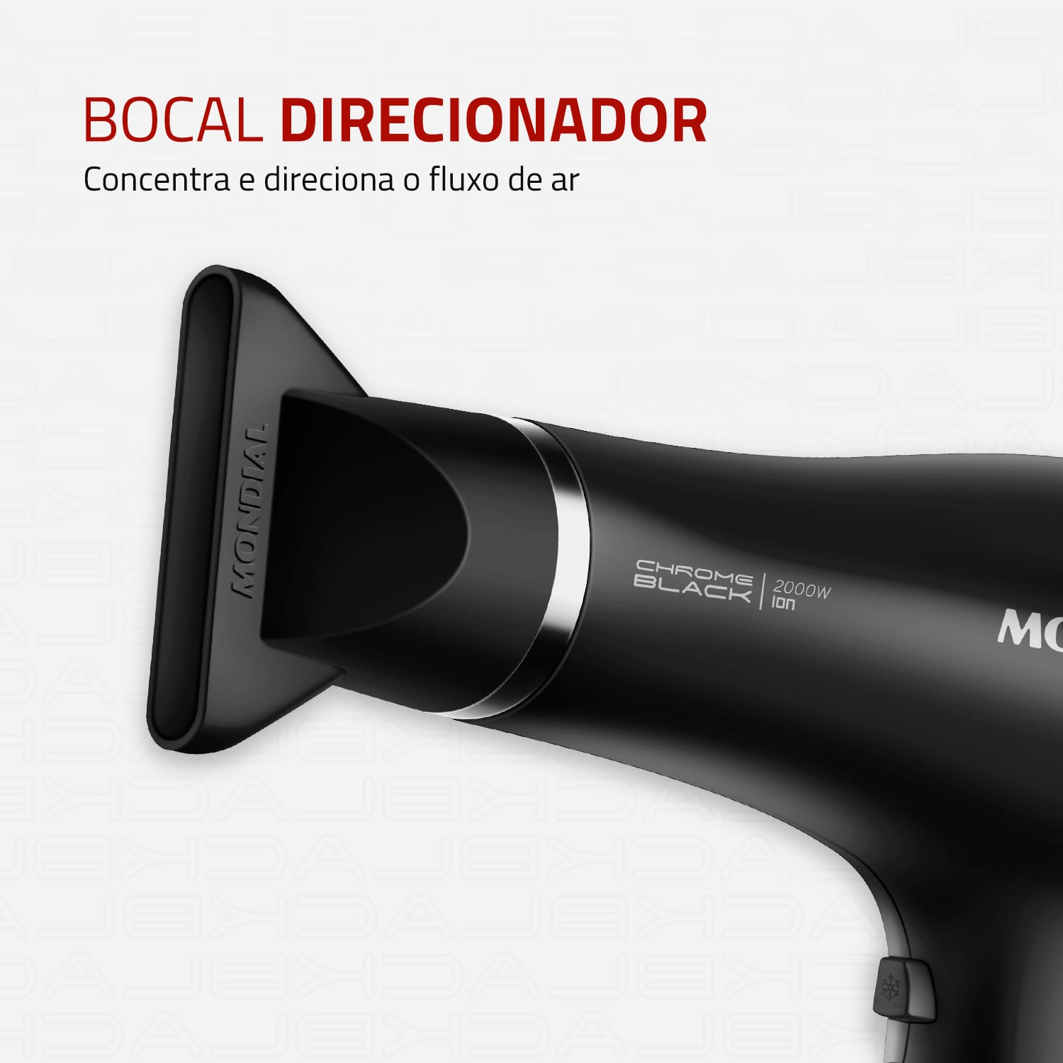 Secador de Cabelos Mondial Preto/Cromado Prata - SCN-04 SECADOR DE CABELOS SCN-04 220V/60Hz