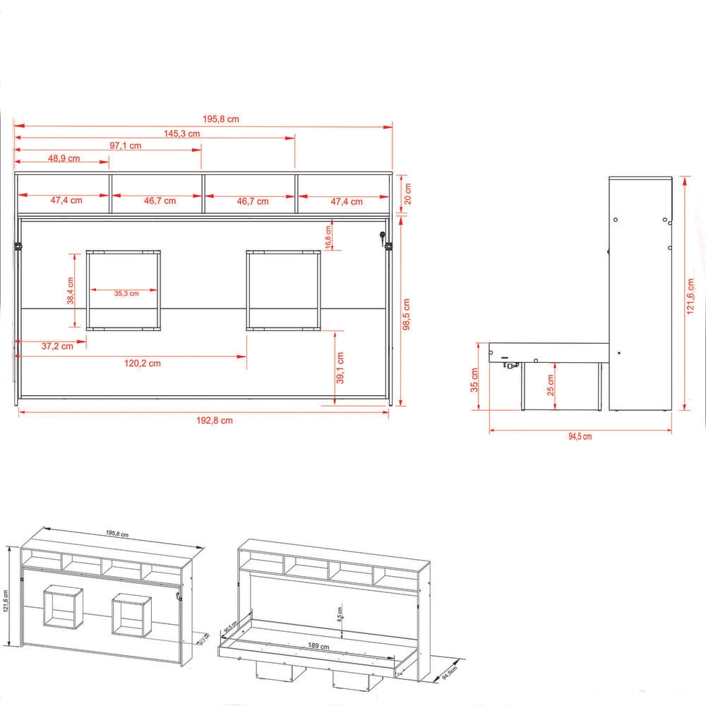 Cama Articulada Solteiro para Colchão 88 x 188 cm Multimóveis CR35066 Amêndoa