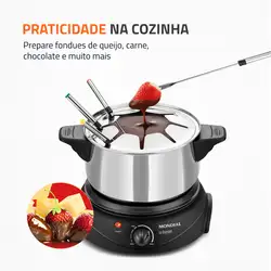 Panela Elétrica de Fondue Elétrico Le Gourmet II FD-02 FONDUE ELÉTRICO-220V-PRETO/PRATA