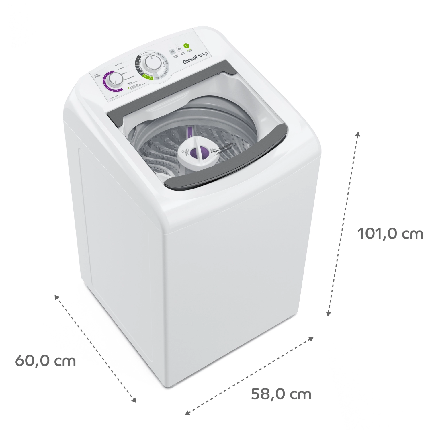 Máquina de Lavar Consul 12 kg Branca com Dosagem Econômica e Ciclo Edredom - CWH12BB 220V