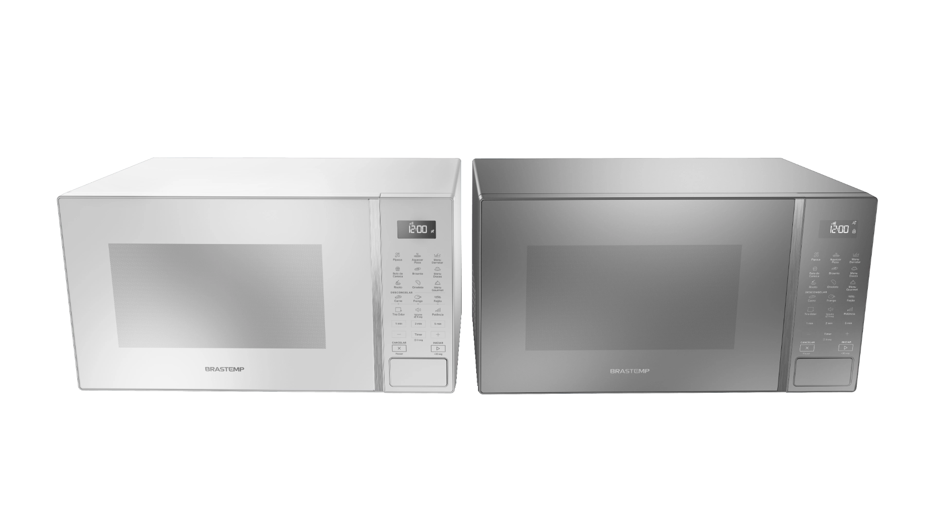 Micro-ondas Brastemp 32 Litros cor cinza espelhado com Menu Gourmet - BMS46AR 220V