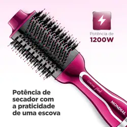 Escova Secadora Mondial Chrome Pink ES-04 ESCOVA SECADORA-220V-CHROME PINK