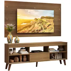 Rack com Painel para TV até 65 Polegadas com Pés Rustic Texas Madesa Cor:Rustic