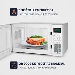 Micro-ondas 21L Mondial MO-01-21-W MICRO-ONDAS MO-01-21-W 220V/60HZ .