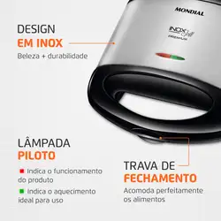 Grill e Sanduicheira Mondial Premium S-07