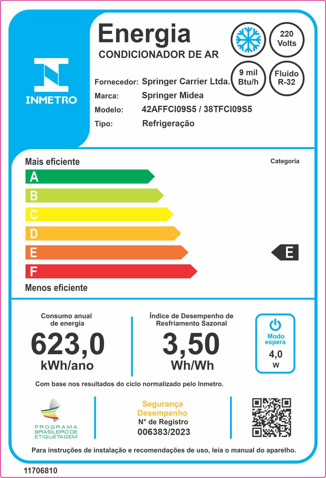 Ar Condicionado Split Hi Wall Springer Midea Airvolution 9.000 Btus Frio 220v R-32