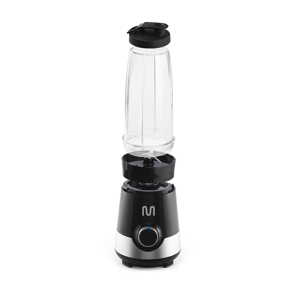 Liquidificador Shake 2 Copos 800ml, 3 Velocidades, 220v-300w Preto Multilaser - BE014OUT [Reembalado] BE014OUT