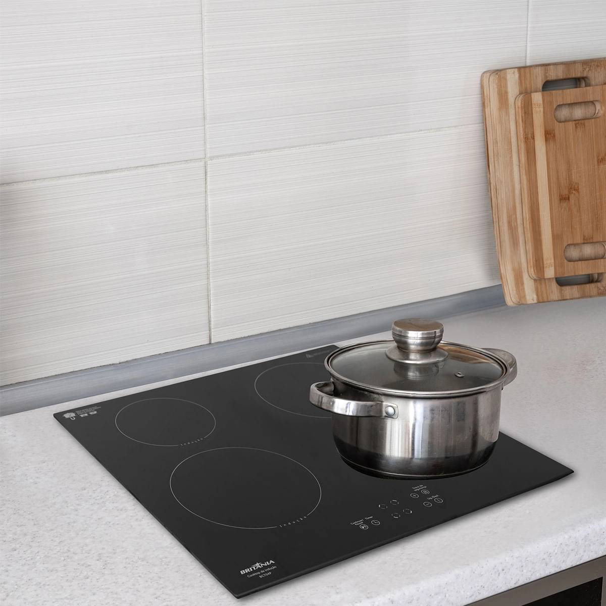 Cooktop de Indução Britânia 4 Queimadores Painel Touch BCT04P 220V