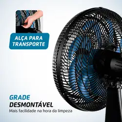 Ventilador de Mesa Maxis 6 pás 30cm  V-30-MX-B