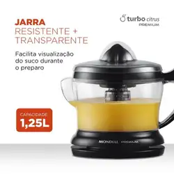 Espremedor de Frutas Mondial Premium E-02 Preto 220V