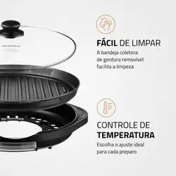 Grill Redondo Mondial Smart Grill G-04 GRILL-220V-PRETO