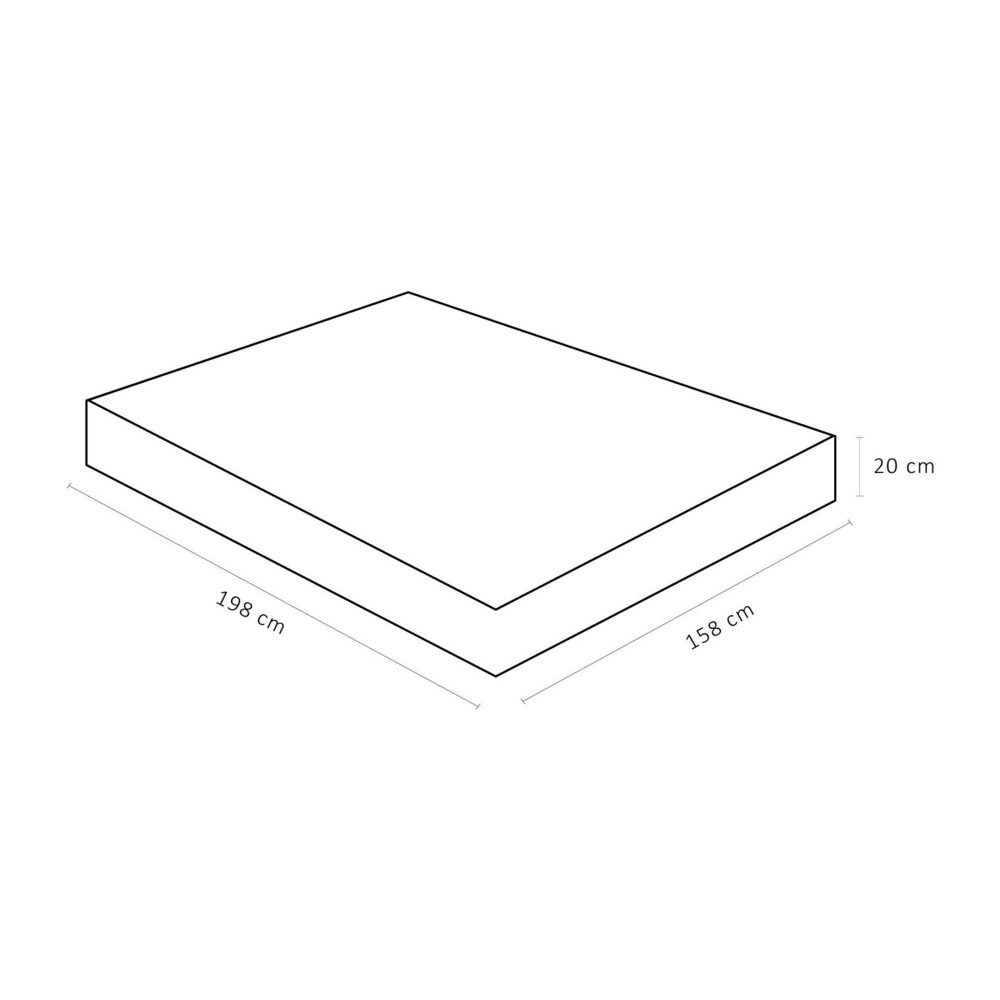 Colchão Light D33 Queen (158x198x20) - Espuma D33 Pró Aditivada de Alta Performance Ortobom